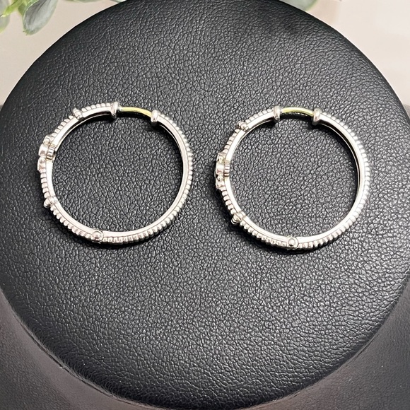 Judith Ripka Diamond Hoop earrings - Picture 9 of 14